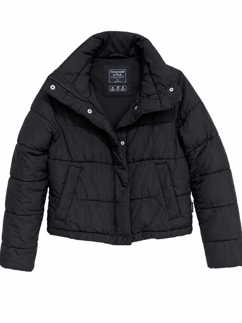 Abercrombie & Fitch Black Puffer Coat